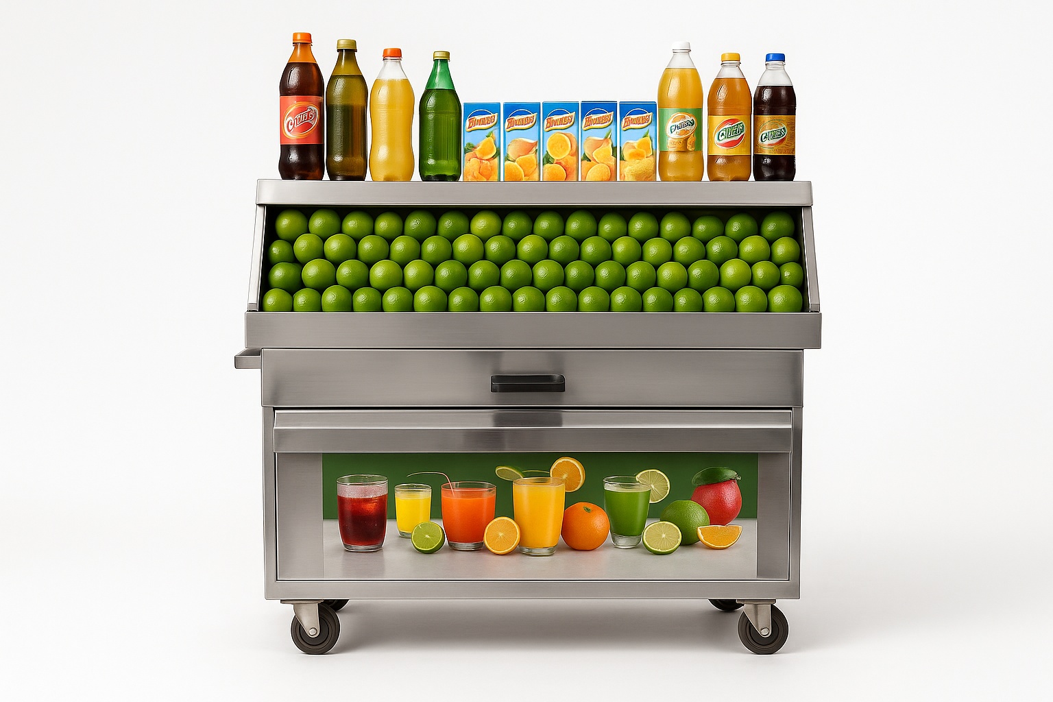 Stainless Steel Juice Serving Counter